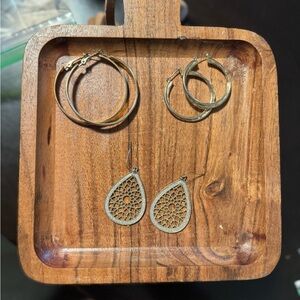 Chic Gold Hoop and Teardrop Earrings